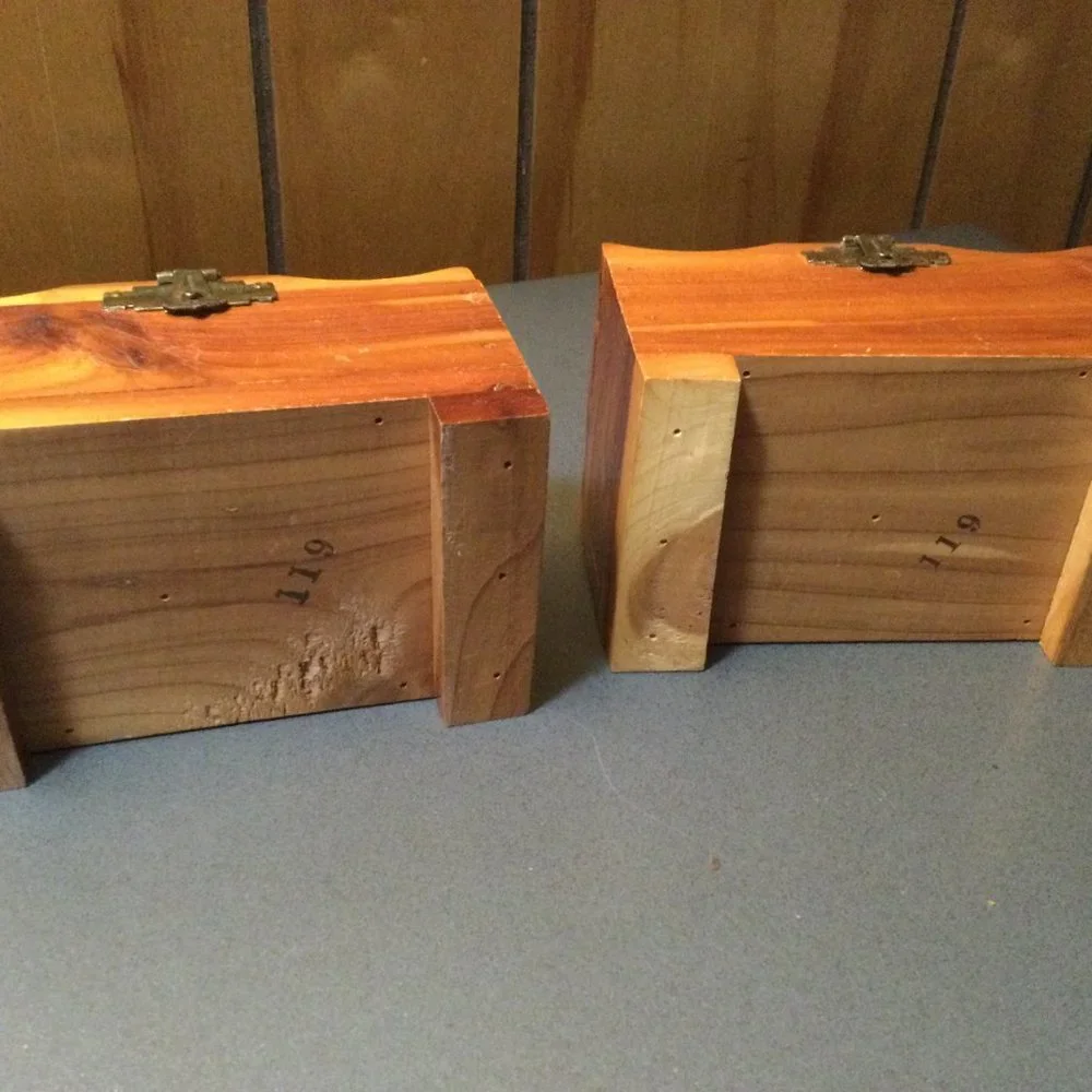Mini Wood Box FULL of vintage earrings ONE BOX 5”x3”x2.5” - Picture 8 of 8